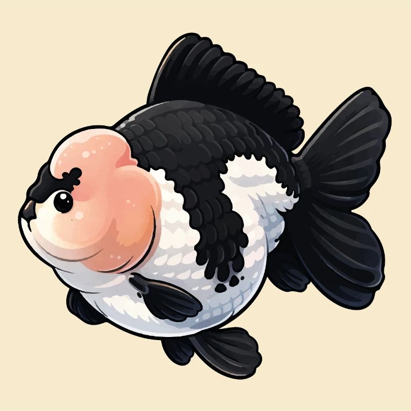 Grade Black & White Oranda High Quality Goldfish