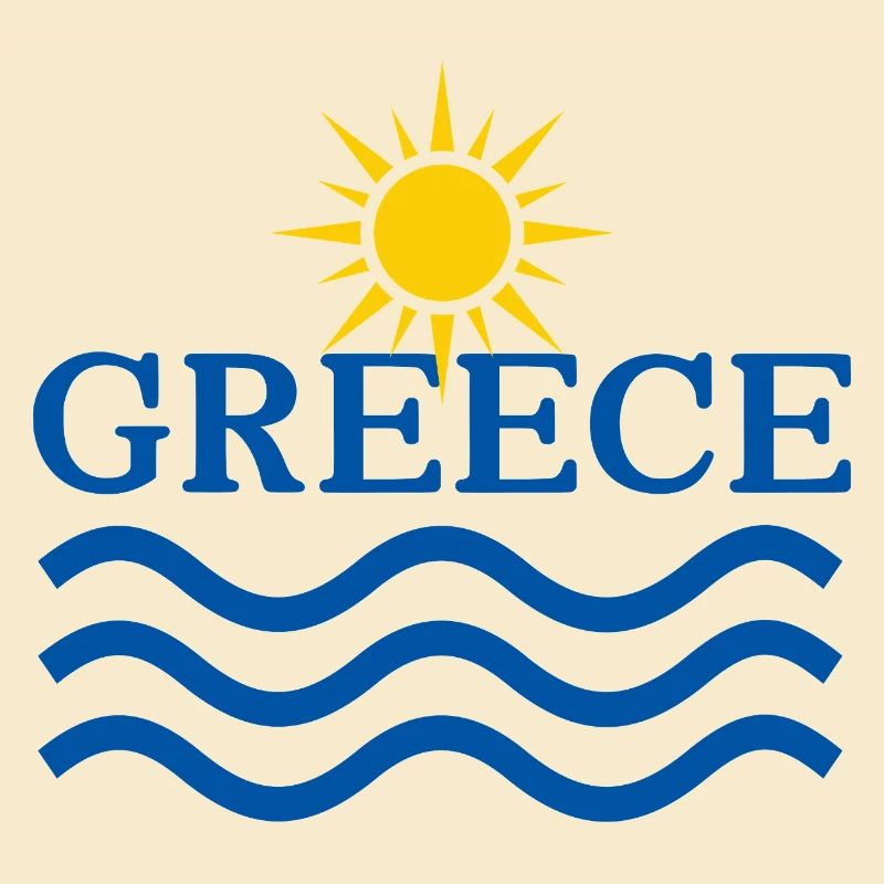 Greece Sun Waves Emblem