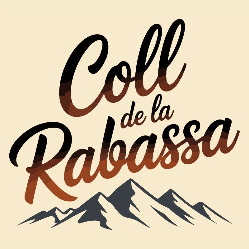Coll de la Rabassa Climb Script Art