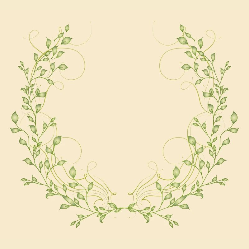 delicately bright green branches with fine lines