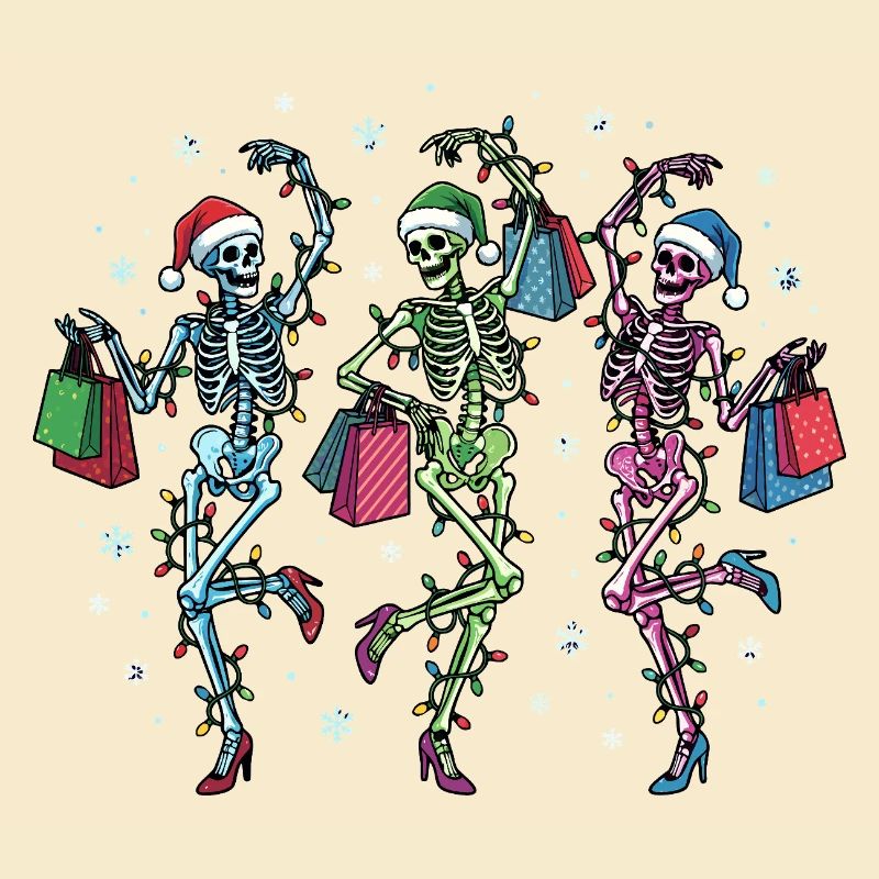 Dancing skeleton shoppers