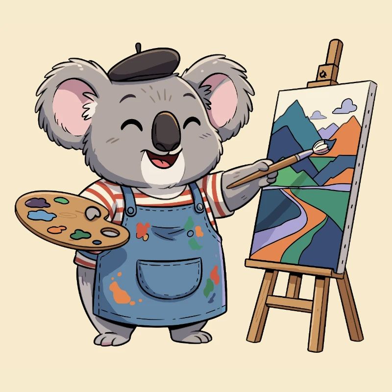 Koala Maler: Bunte Berglandschaft