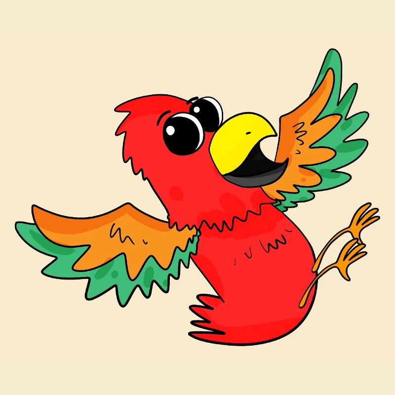 Perroquet Oiseau Coloré Mignon