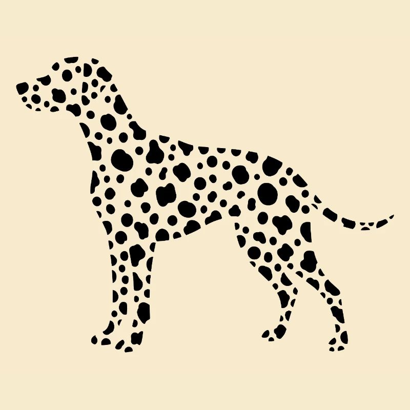 Conception de points de silhouette dalmate