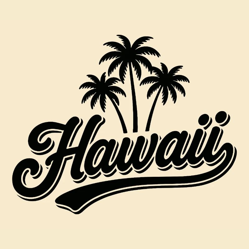 Ambiances d’été hawaïenne avec palmiers et mer