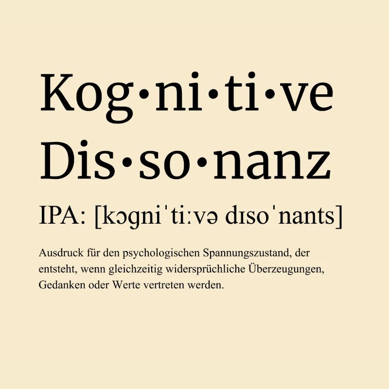 Cognitive dissonance