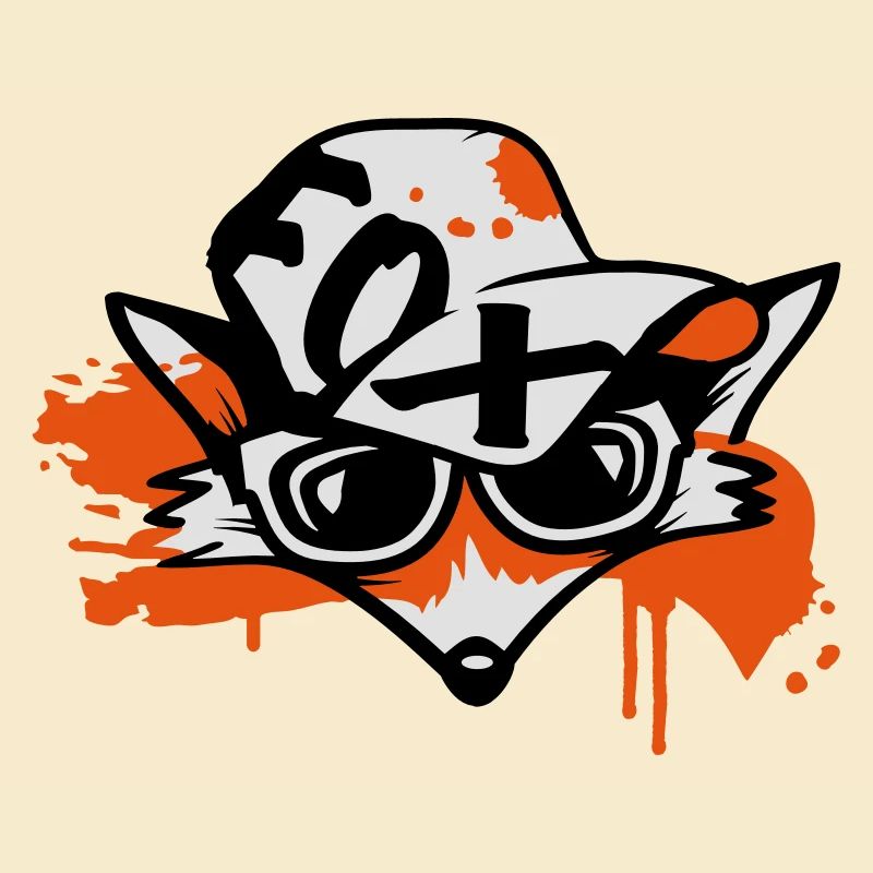 Fuchs mit Baseballkappe