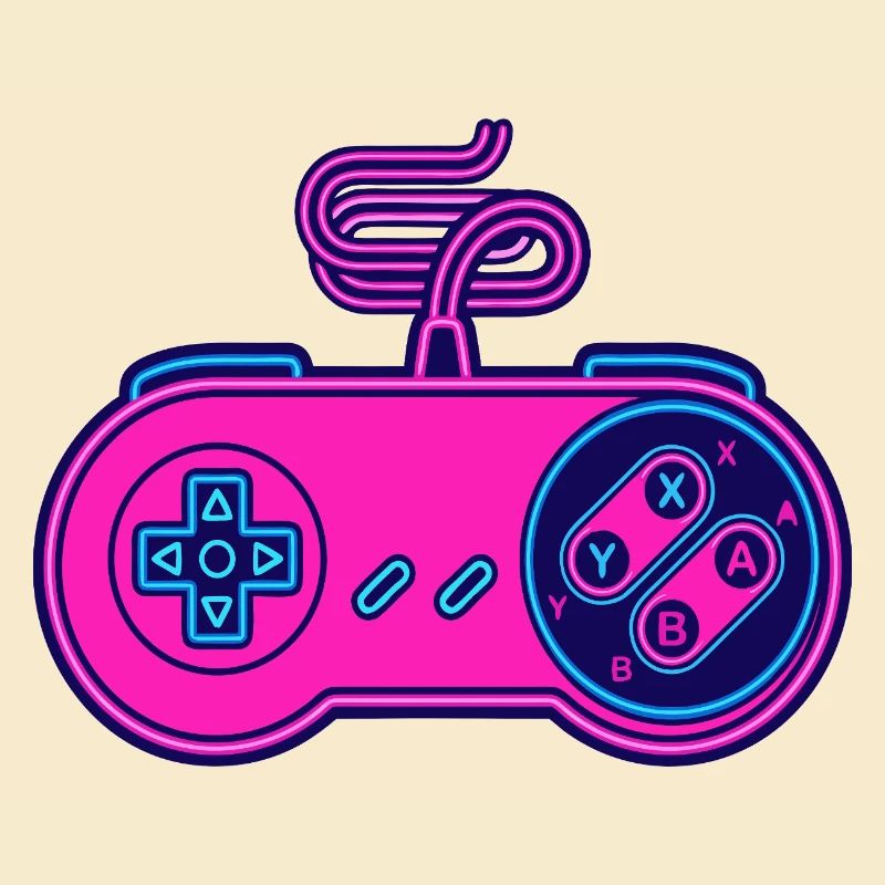 Retro-Pink-Neon-Controller