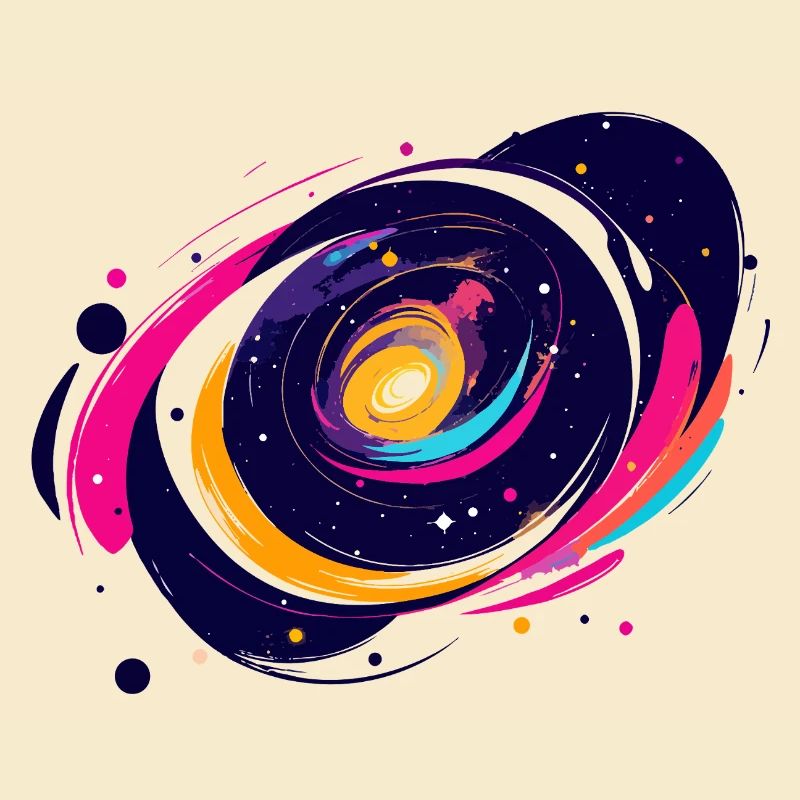 Color Swirl Galaxy Outer Space Pattern