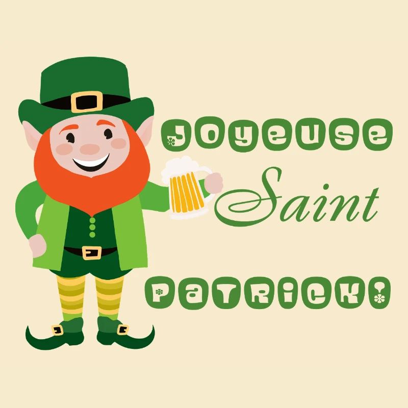 Joyeuse Saint Patrick - Leprechaun Souriant
