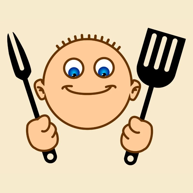 Fröhliche Hilfe in der Küche oder BBQ