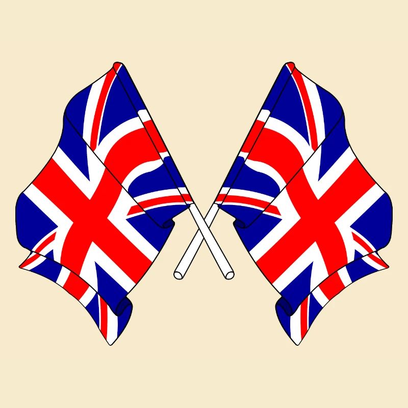 Two flags Great Britain