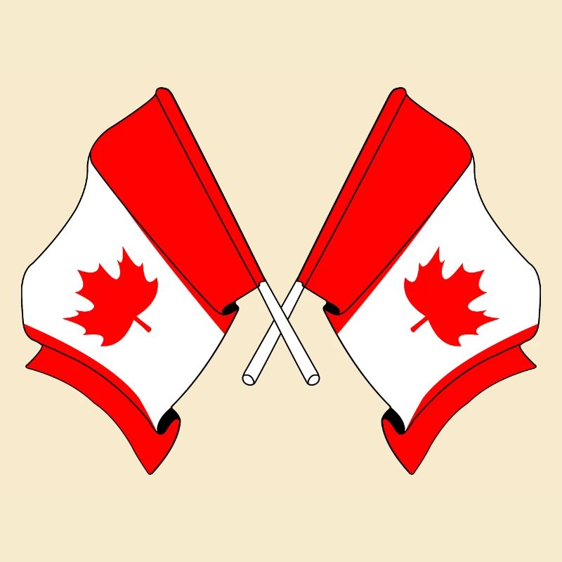 Drapeaux du Canada croisés