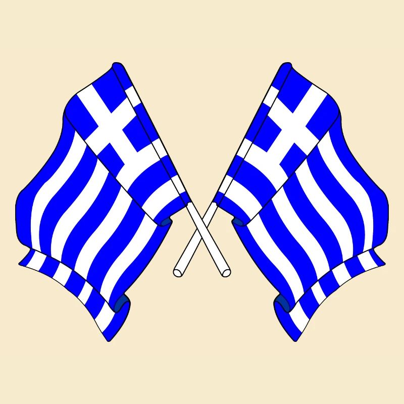 Deux drapeaux de la Grèce