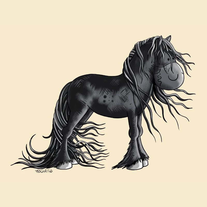 Süßes Friesenpferd