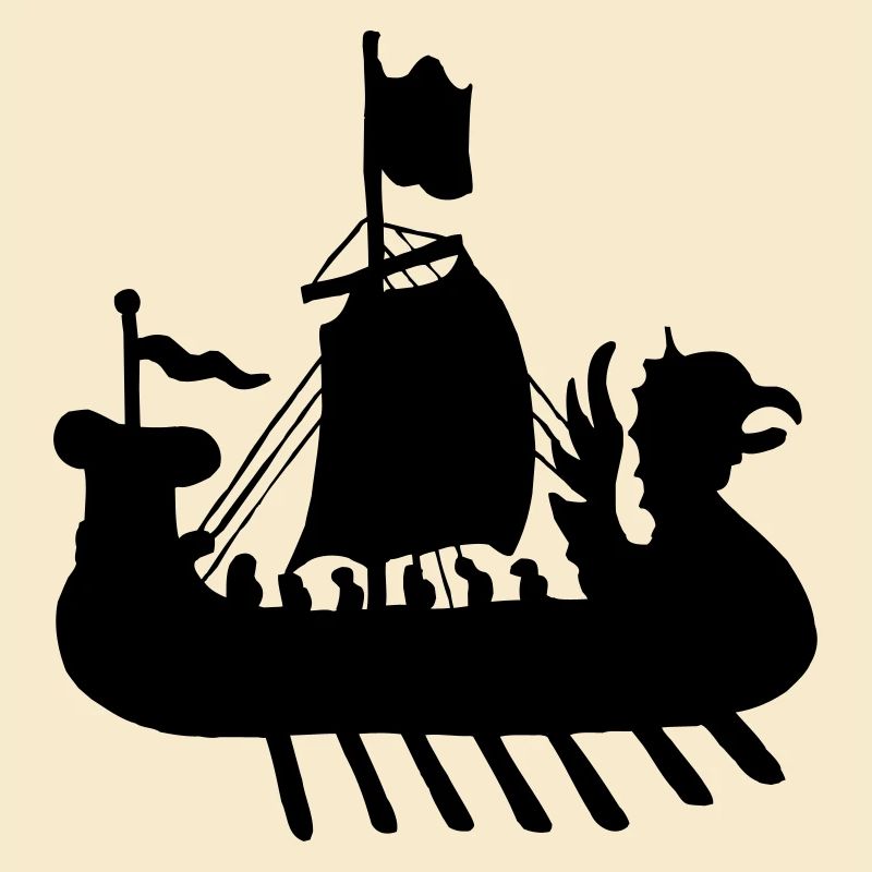 Wikingerboot Schiff Schattenbild