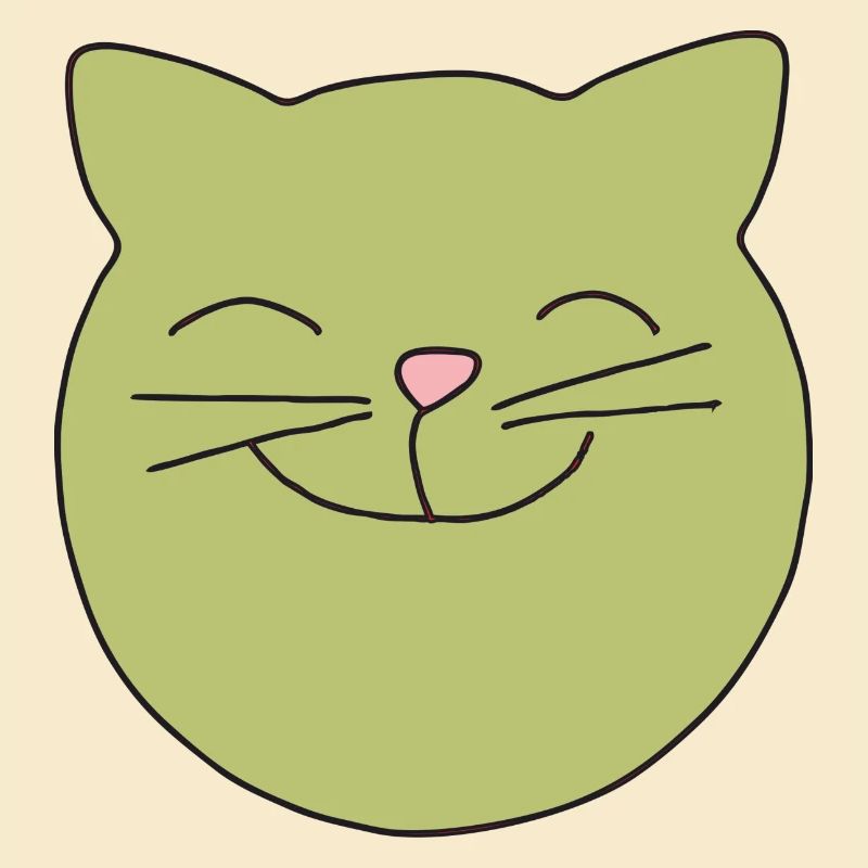 Tête de chat verte