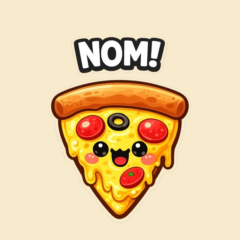 Conception de la part de pizza Kawaii