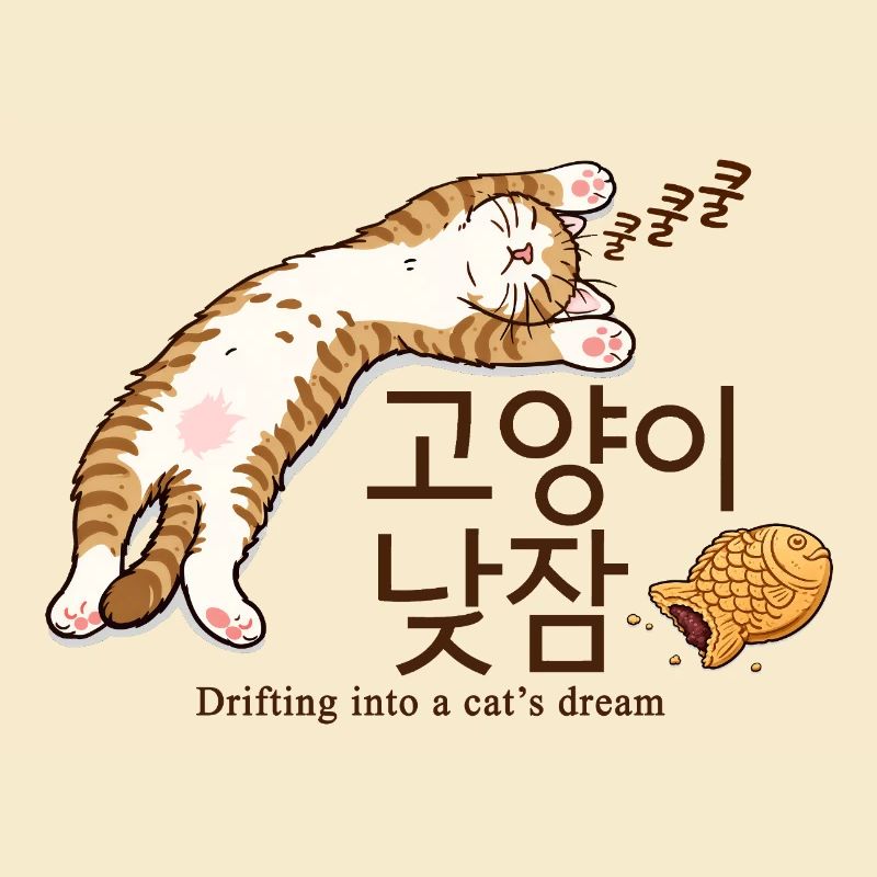 Rêve de chat coréen endormi