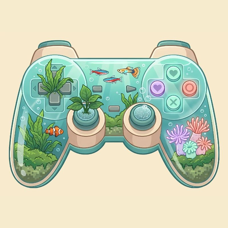 Ocean Controller – Süßer Gaming-Aufkleber