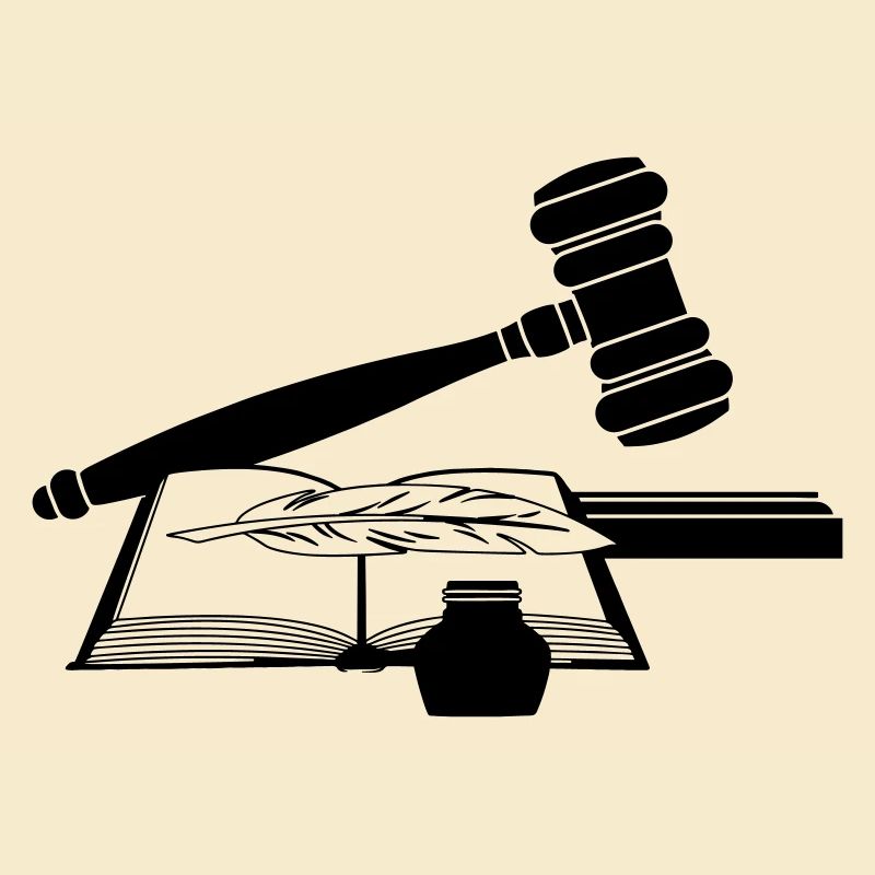 Rechter Hammer mit Buch