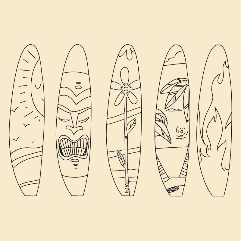 Aloha Retro Tiki Surfboards Collection