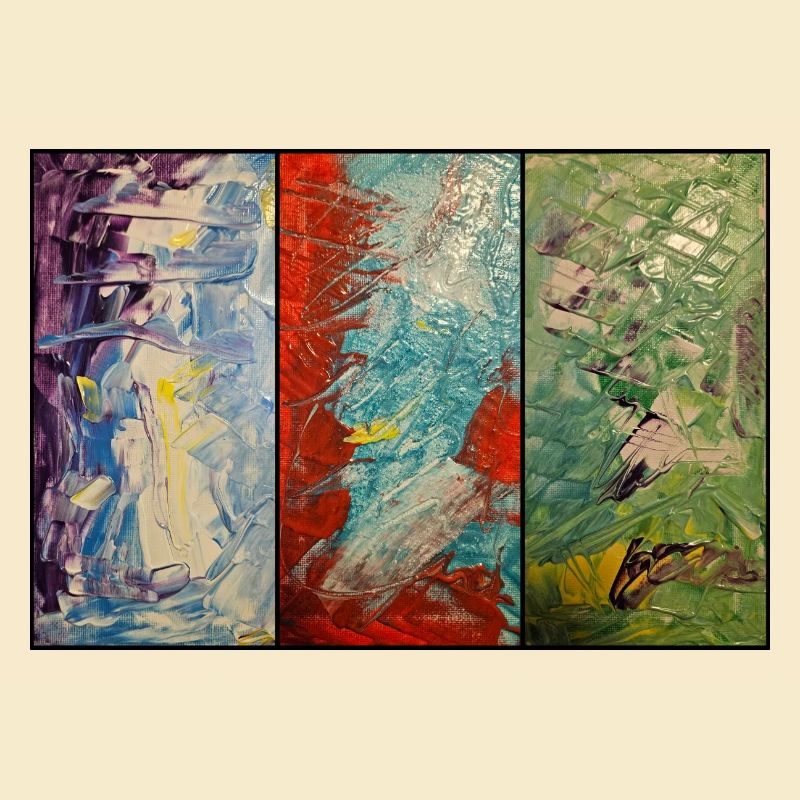 Flux de couleur triptyque