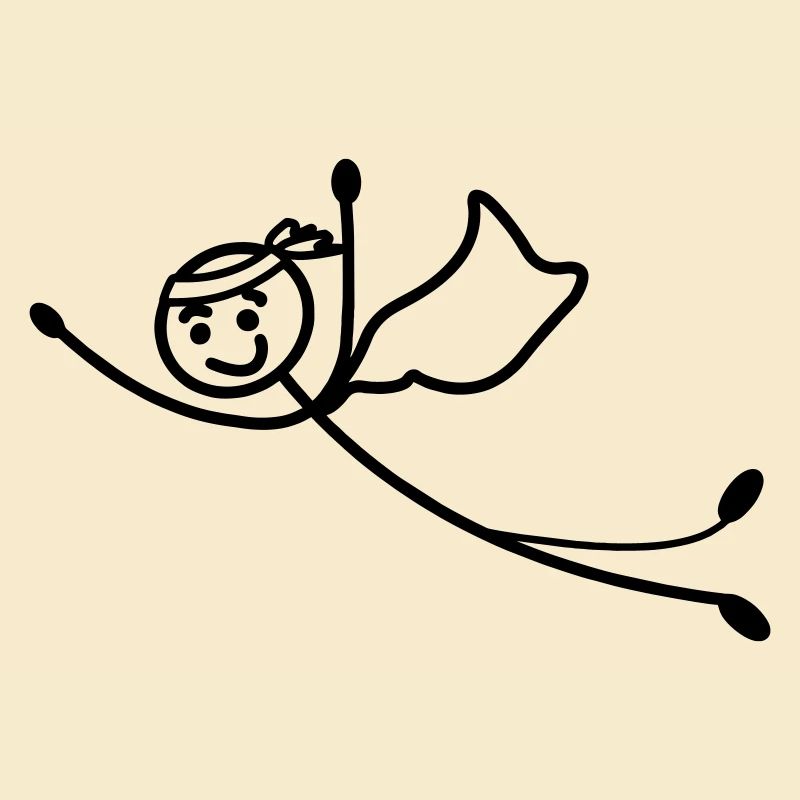 Super jung oder Mann fliegt schnell mit Umhang