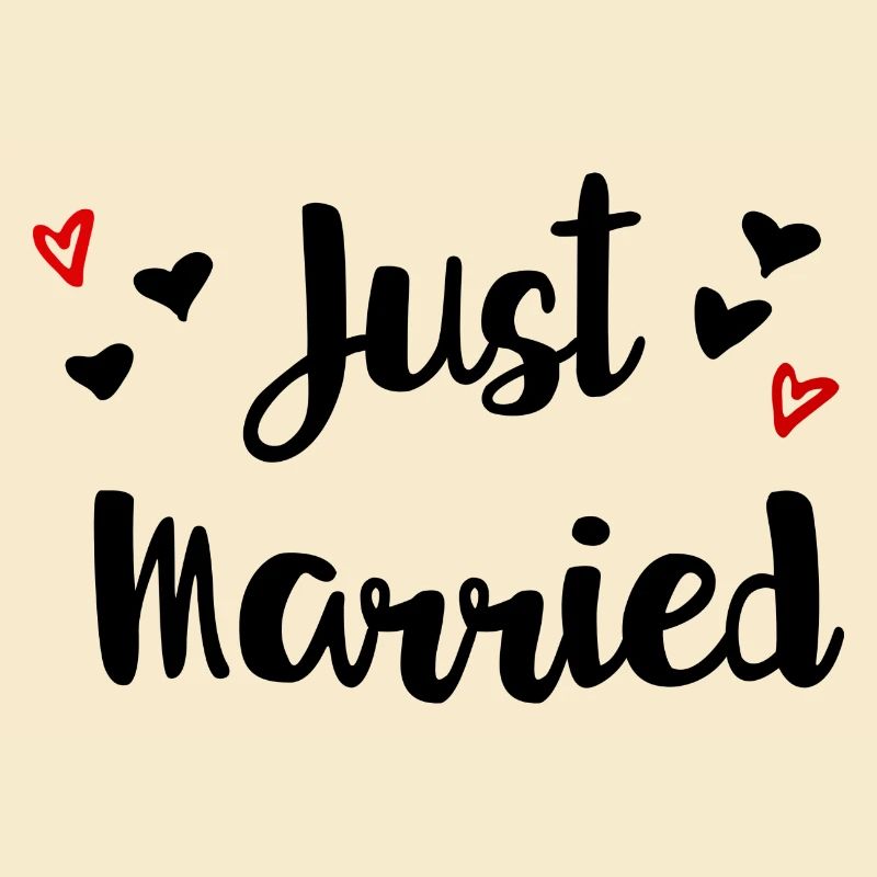 Just married Herzchen Geschenkidee