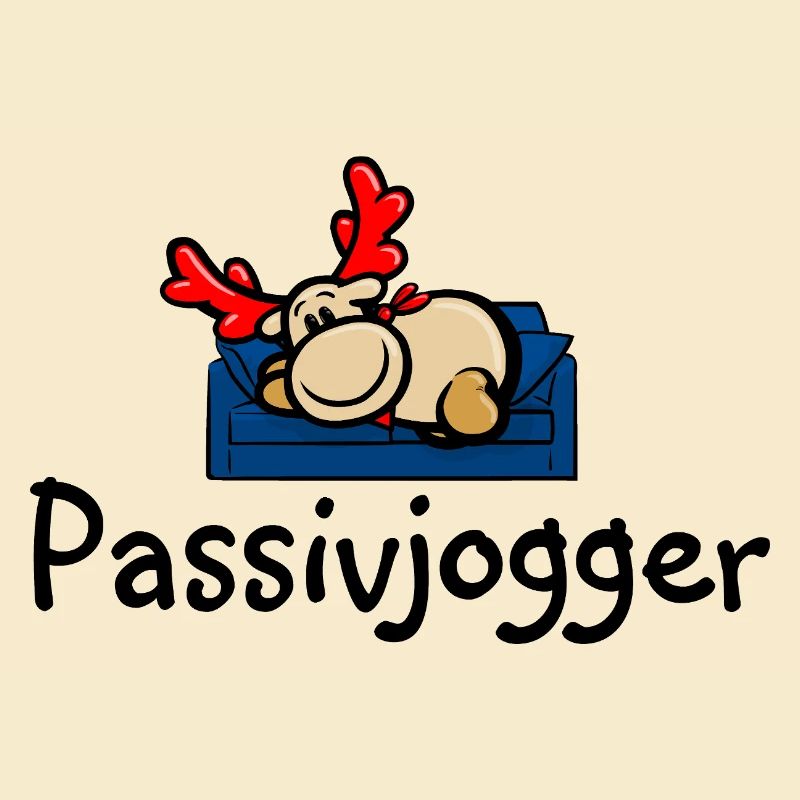 Reindeer Elmondo on the couch as a passive jogger