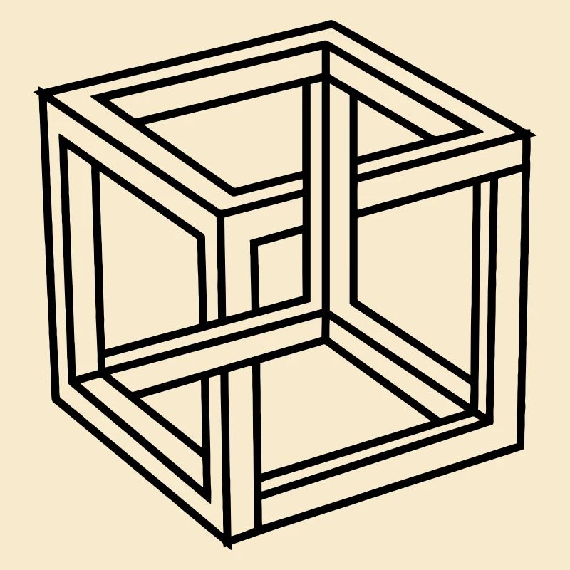 Esher unmöglicher Block oder Quadrat