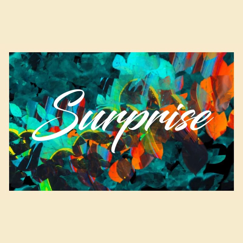 Surprise Colorée Feuillages Script