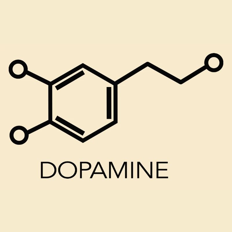 Dopamine Molecule Minimalist Science Design