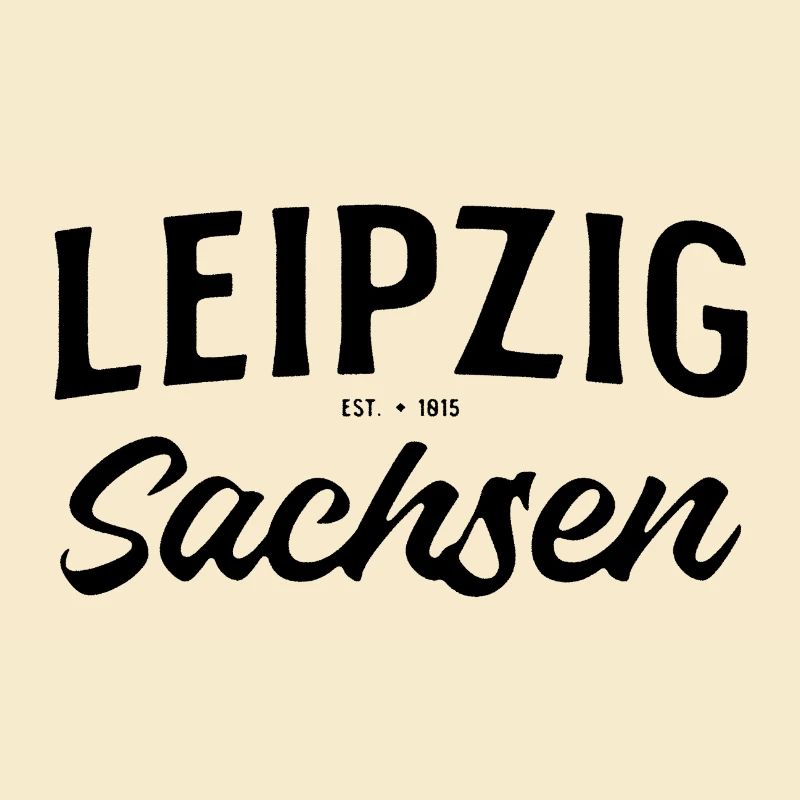 Leipzig Sachsen Design with founding year