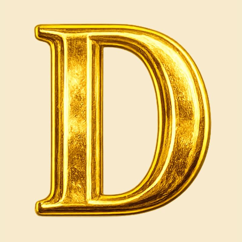 Monogramme en D Or