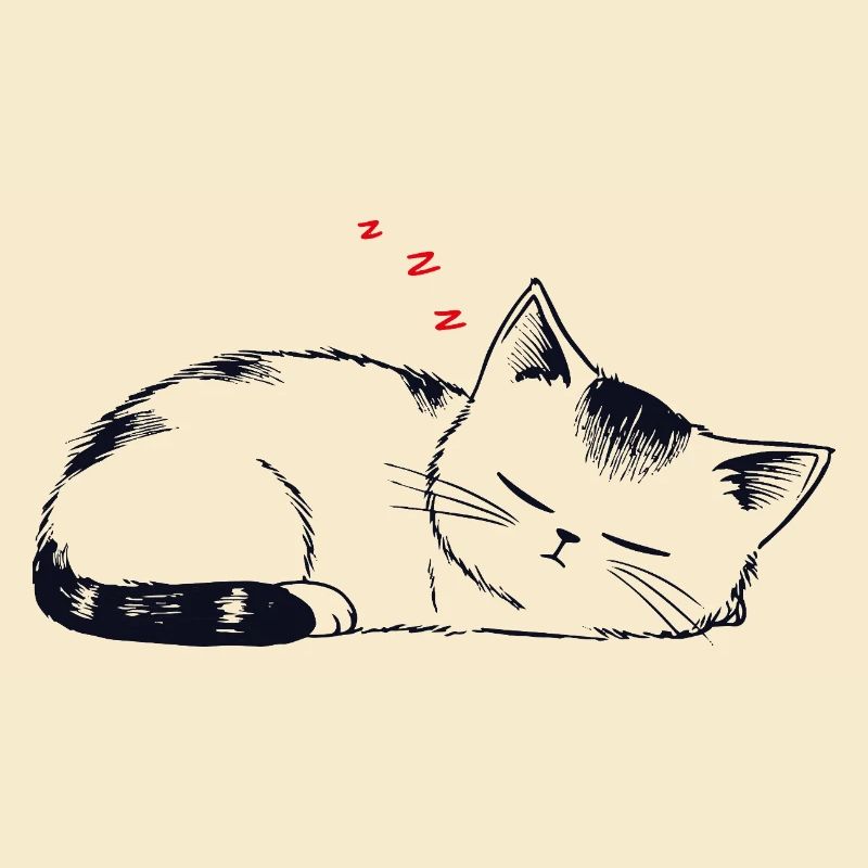 Stuffy sleeping cat