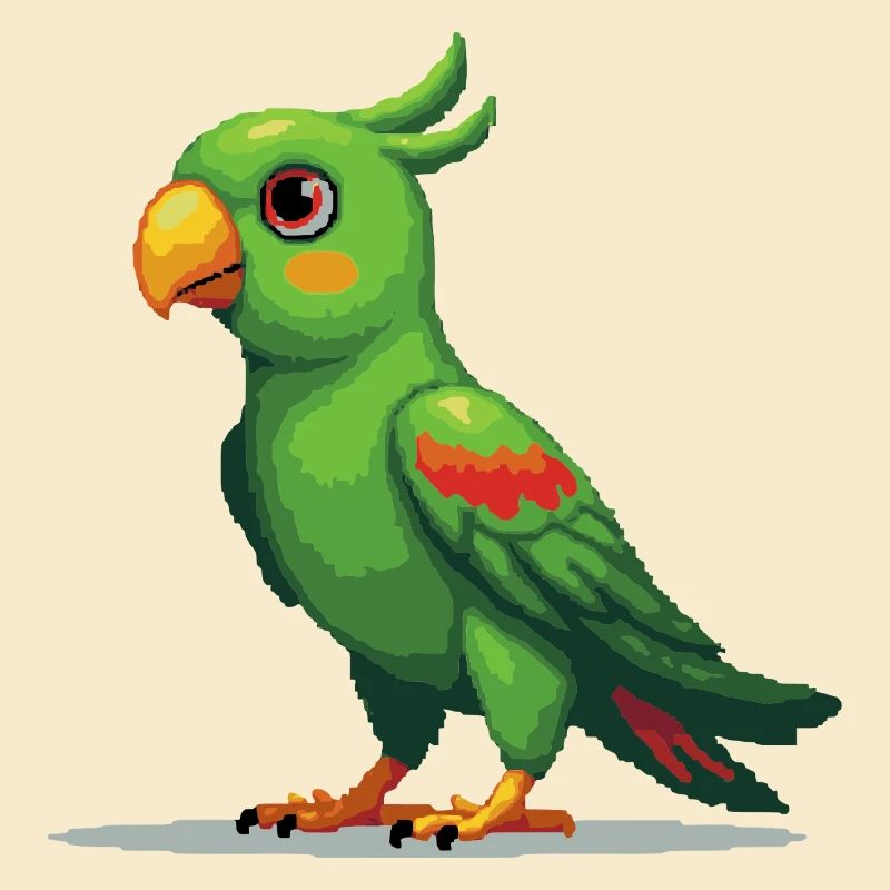 Pixel Parrot – Style rétro 8 bits