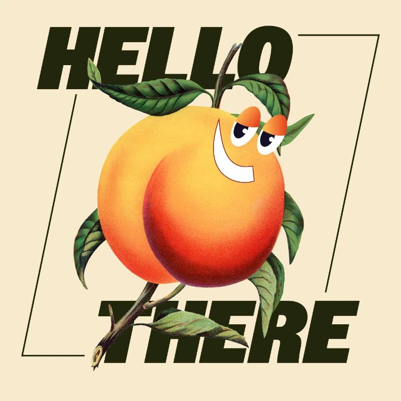 Peach Retro – Déclaration Hello There