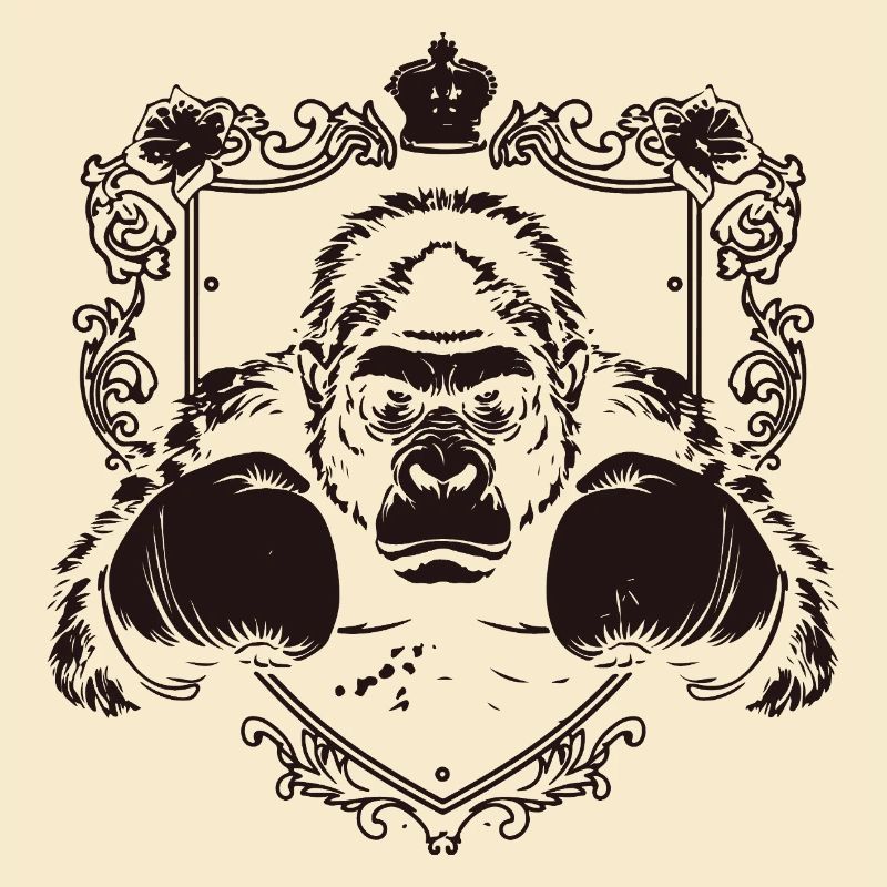 Gorille avec pose de combat