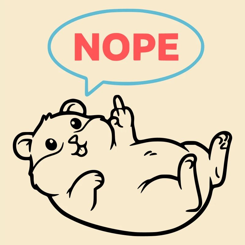 Hamster Nope Comic Coloré