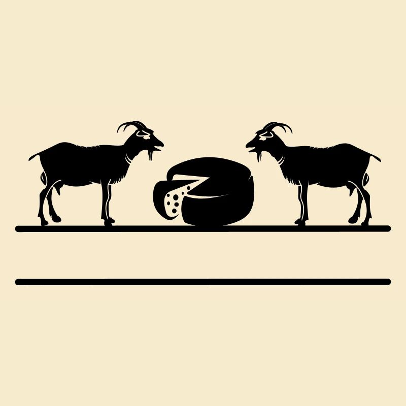 Monogramme de fromage de chèvre.