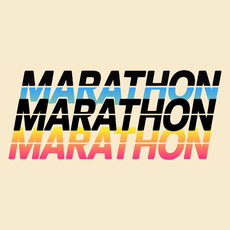Typographie du gradient marathon