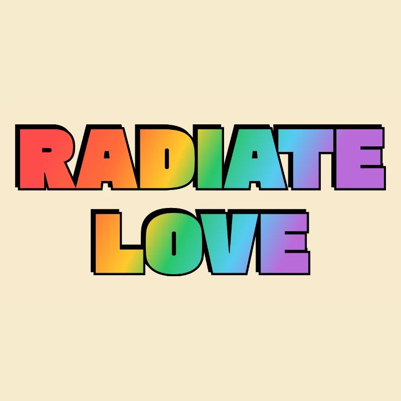 Strahlen Sie Liebe Regenbogen aus