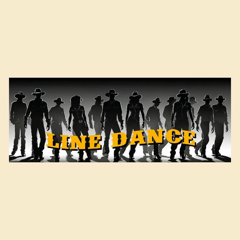 Line dance group dancing