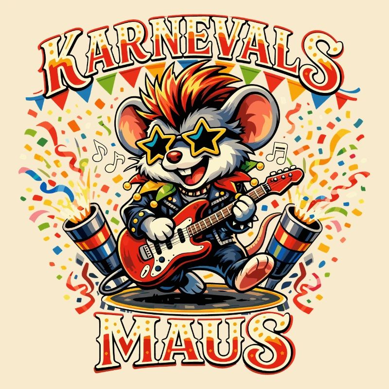Kölner Karneval Maus Rock Alaaf Lustig