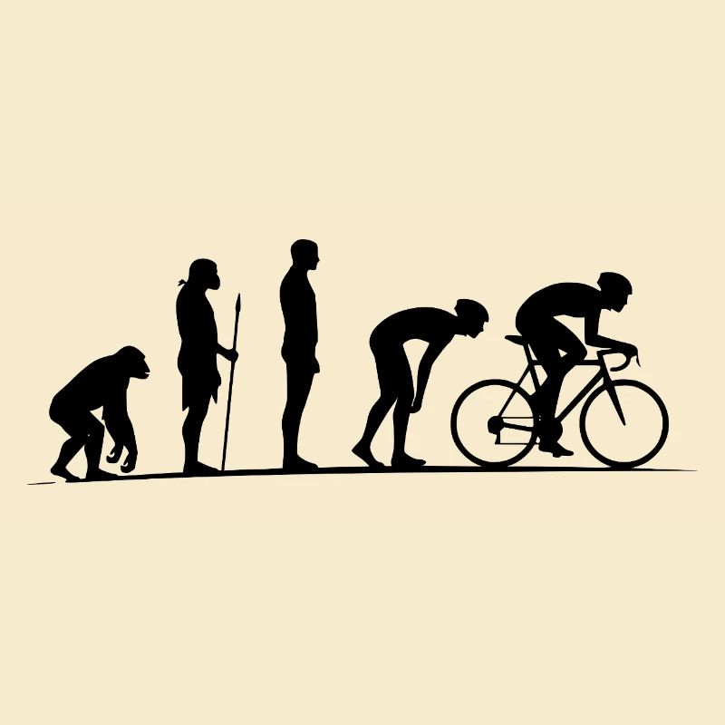 Evolution zum Rennrad Fahrer Biker Marathon