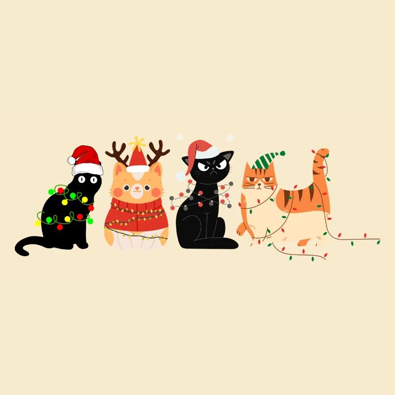 Chat à Noël