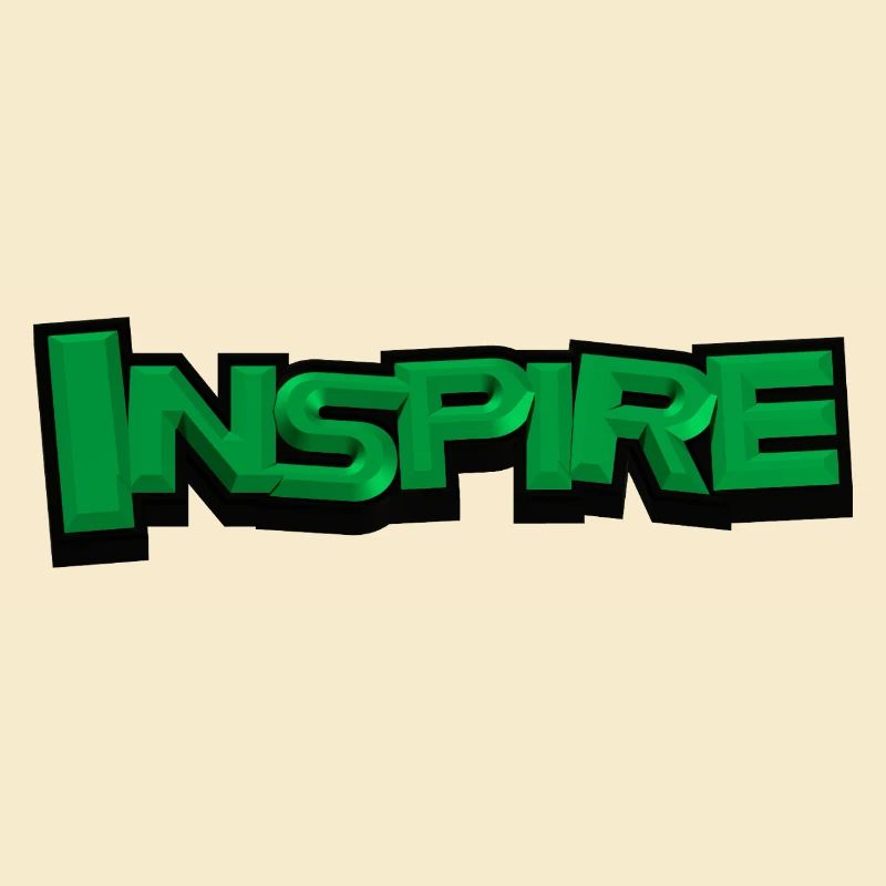 INSPIRE – Conception typographique 3D moderne