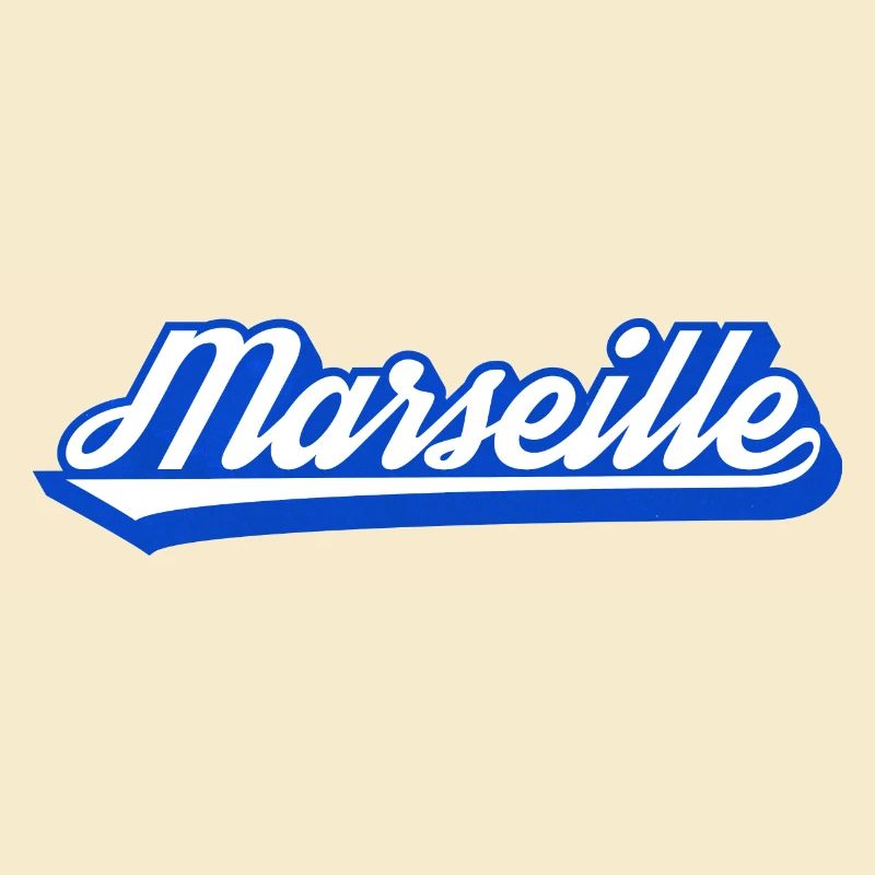 Marseille Rétro Blue Script