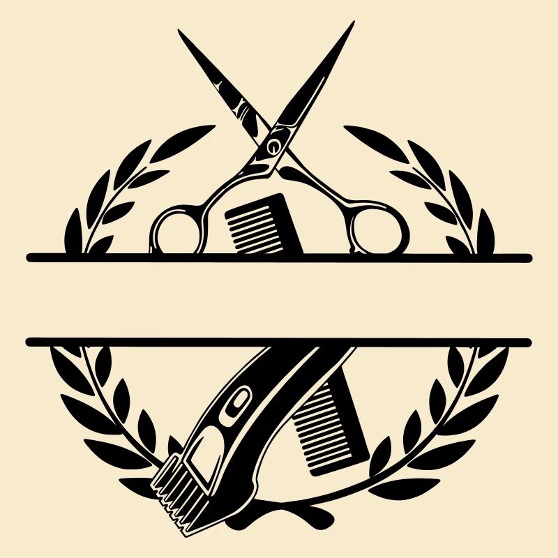 Laurel wreath barber name banner